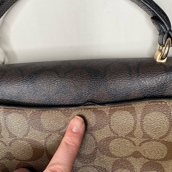 COACH Marlie Top Handle Satchel In Signature Canvas - Picture 8 of 9